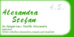 alexandra stefan business card